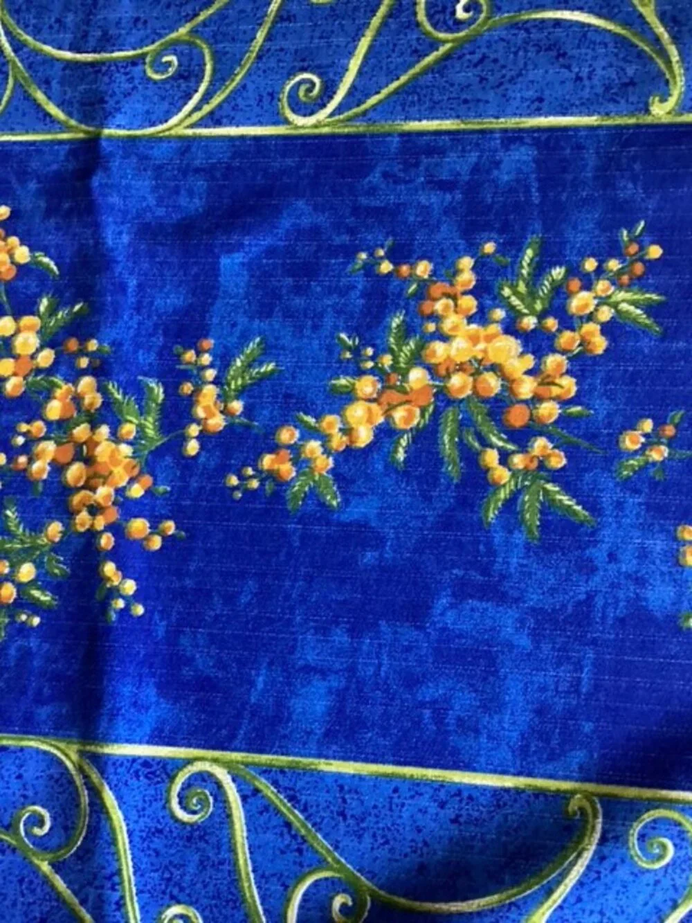 Blue & Yellow Tablecloth Rectangle 96'x60